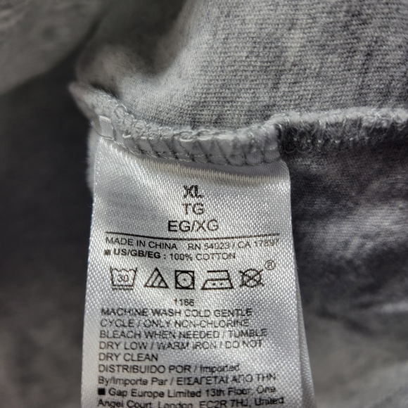 Gap x Peanuts Snoopy T-Shirt Gray Graphic Tee XL Men's Short Sleeve Puffer - Picture 7 of 9